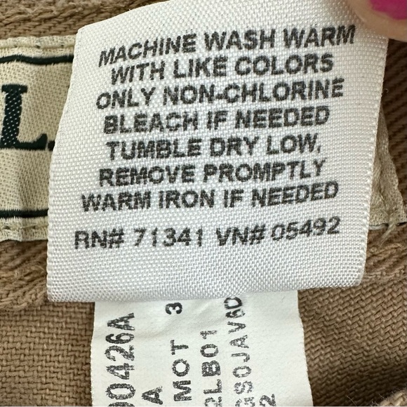 L. L. Bean Canvas Pants Natural Fit Straight Leg Brown 36 x 32 Men’s Cotton - Picture 7 of 7